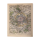 Lithograph engraving map of Paris and its suburbs of 1897