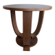 Round Art Deco table in walnut veneer – 1948