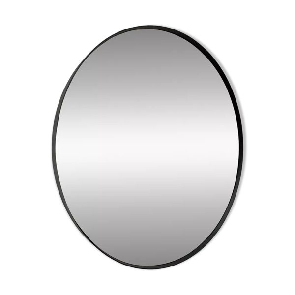 Miroir rond 75cm de diamètre contour noir — Beyit
