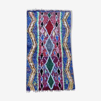 Authentic Moroccan Berber carpet kilim boucherouite 205X120 cm T46202