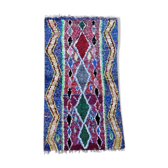 Authentic Moroccan Berber carpet kilim boucherouite 205X120 cm T46202