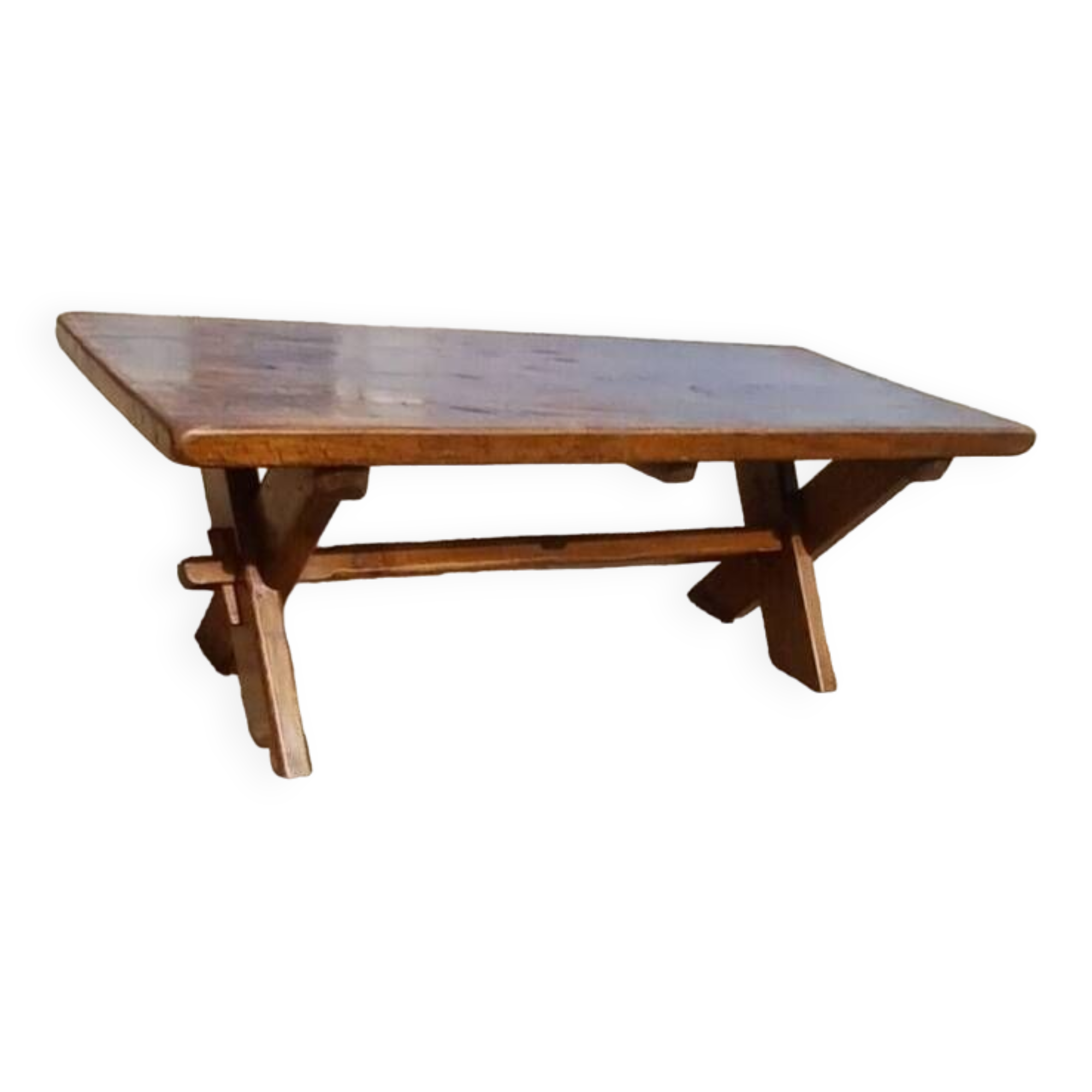 Large old solid oak monastery table
