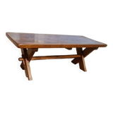 Large old solid oak monastery table