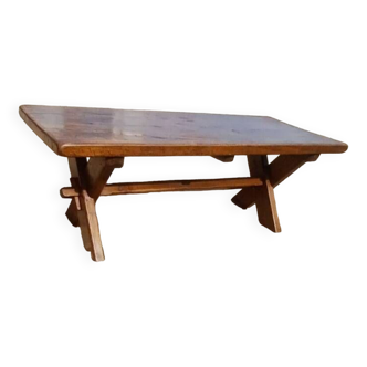 Large old solid oak monastery table