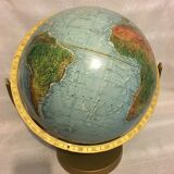 World map in relief