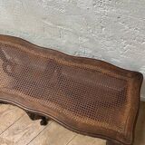 Cane crisscross bench seat