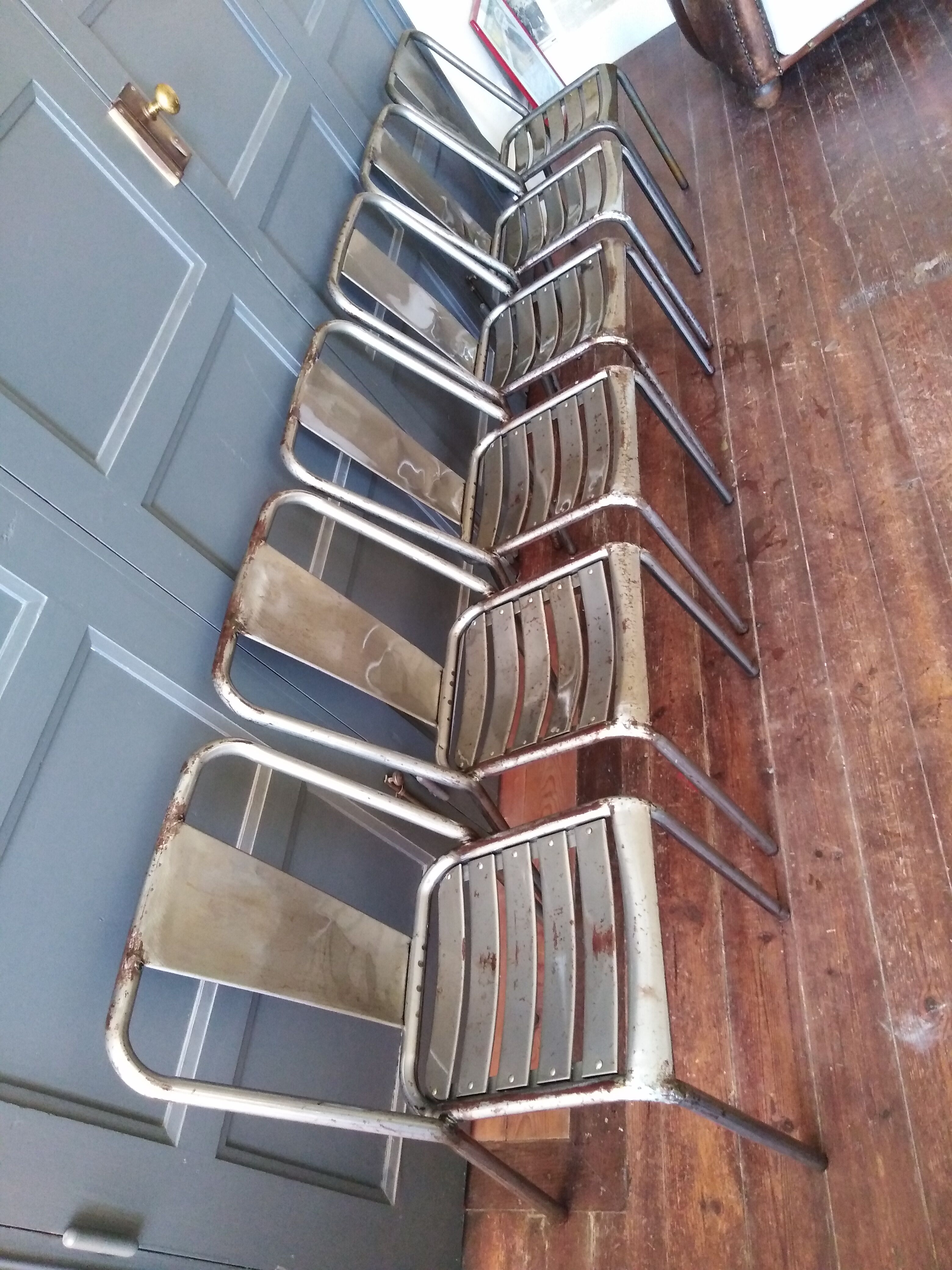 6 Tolix bistro chairs