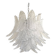Contemporary Italian Transparent “Felci” Murano Glass Chandelier