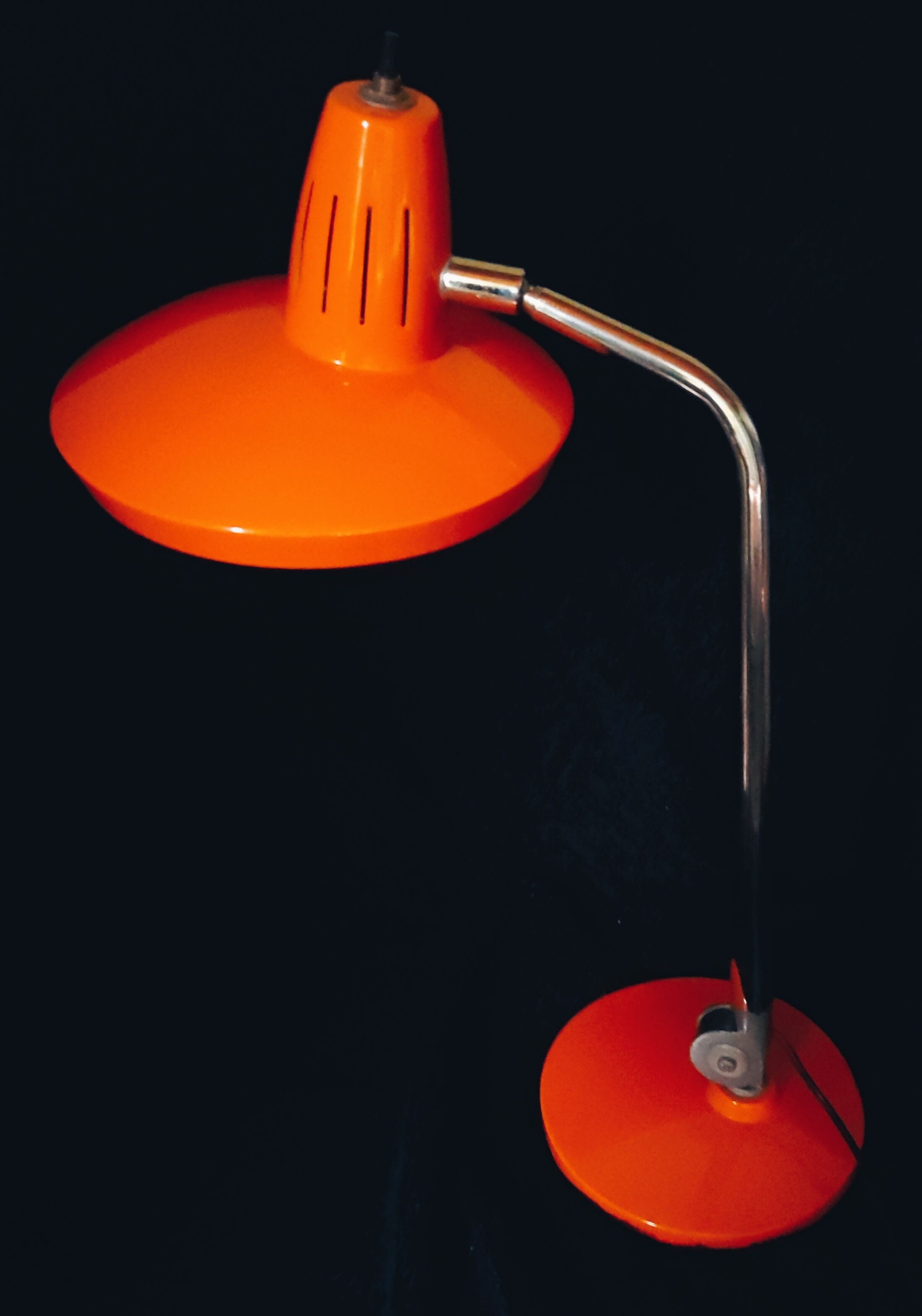 Vintage desk lamp Fase orange articulated