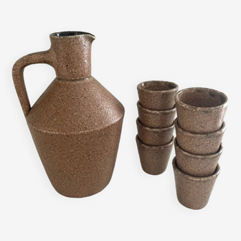 Accolay pitcher and cups