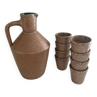Accolay pitcher and cups