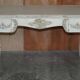 Antique Louis XV style flat desk painted with stool.