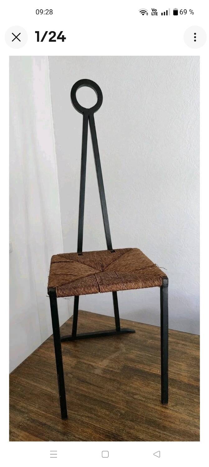 Jean Luc Breteau rarissime chaise des années 50
