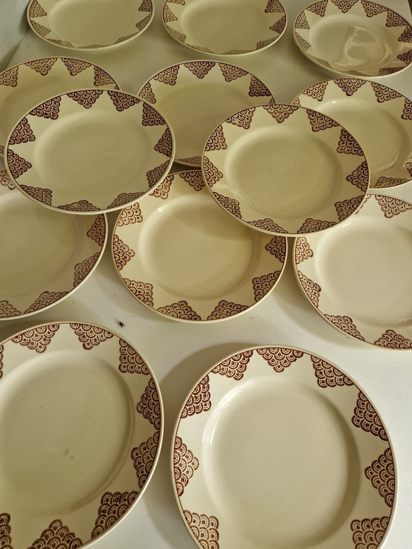 Set of 14 Flat Plates Saint Amand Model 4054