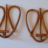 Pair of bamboo hooks