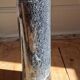 Large blown glass roller vase with speckled gray/purple camaieu decor