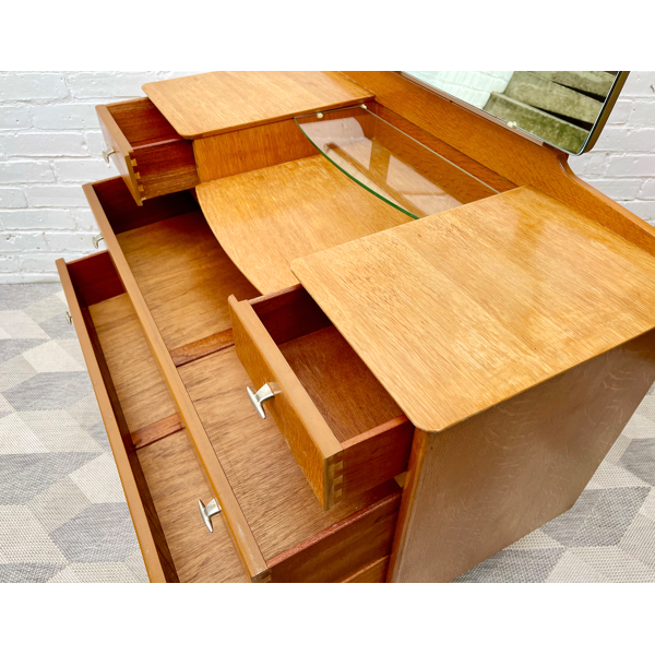 vintage dressing table with mirror and drawers by lebus selency