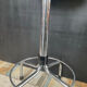 Tabouret vintage tubulaire chromé et simili noir