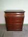 Ancienne commode lavabo en ronce de noyer et marbre blanc – XIXe siècl