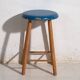 Antique wooden stool with a round seat – Central Europe, around 1950