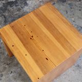 Vintage Scandinavian coffee table from the 1970s, made of pinewood, minimal