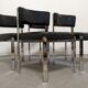 Série de 4 chaises en cuir et acier chromé Roche Bobois des années 70
