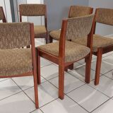 Suite of 6 vintage Baumann dining chairs 1970