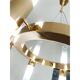 Glass and metal chandelier