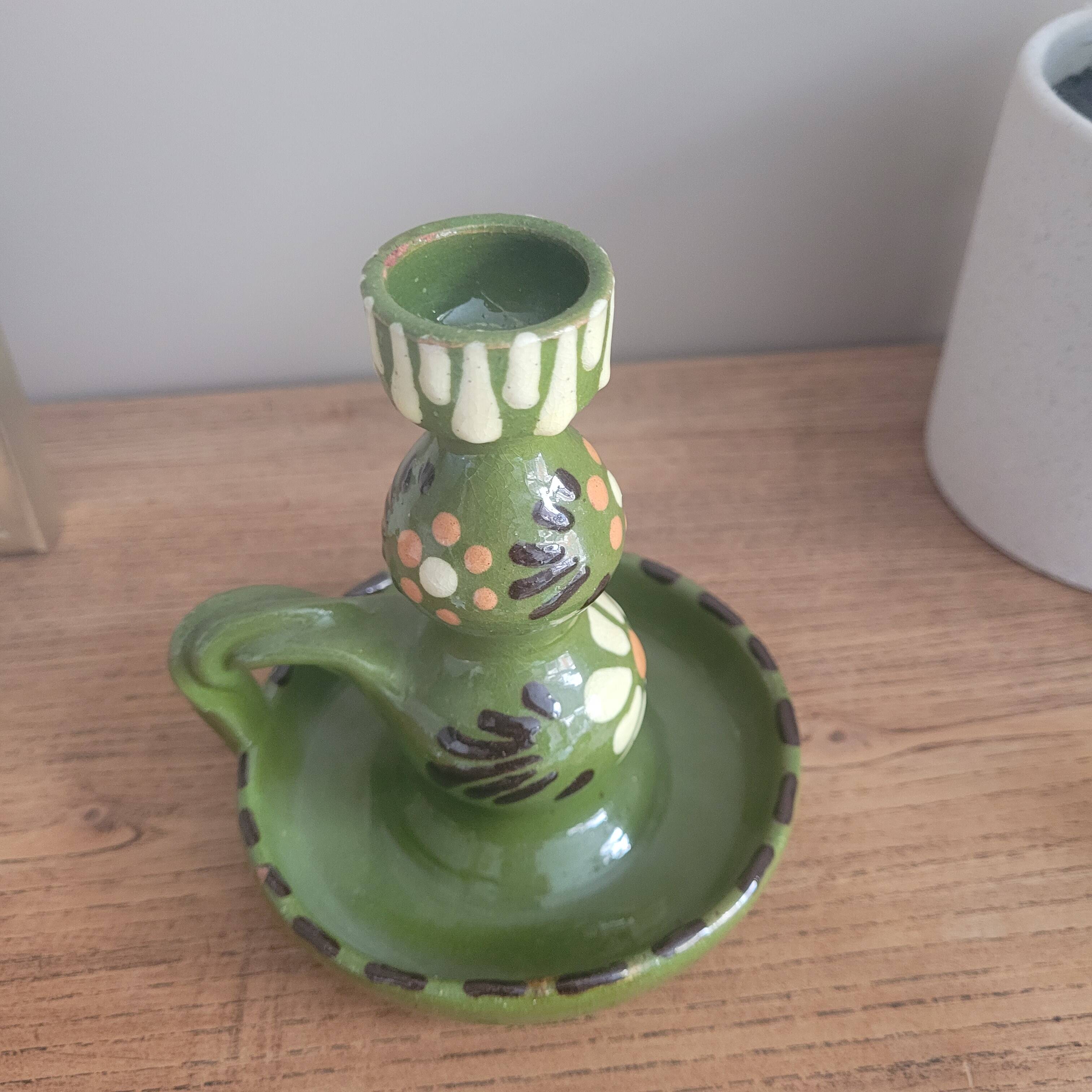 La Redoute x Selency ceramic candle holder 03 green