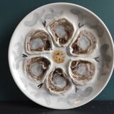 Vintage French oyster plate, Saint Amand