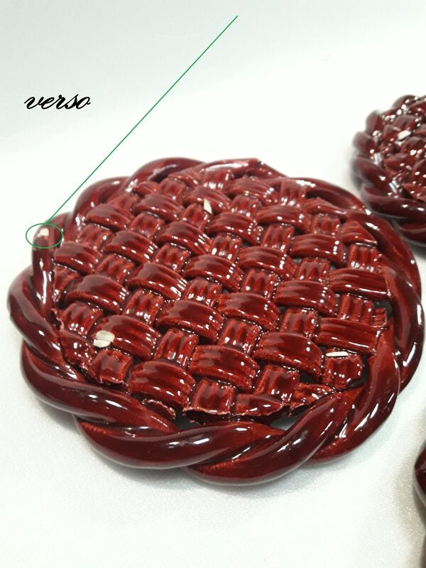 Trifle and 2 bottle coasters, woven ceramic