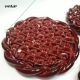 Trifle and 2 bottle coasters, woven ceramic