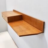 Beech and Durmast Wall-Mounted Console Table, Italy