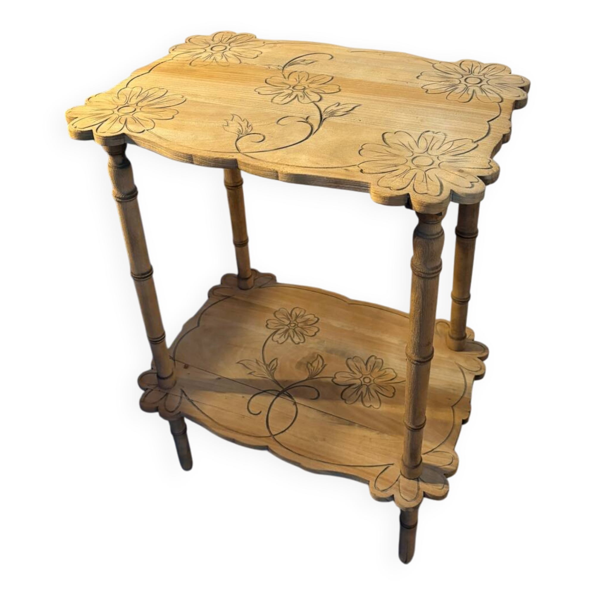 Floral decorative side table