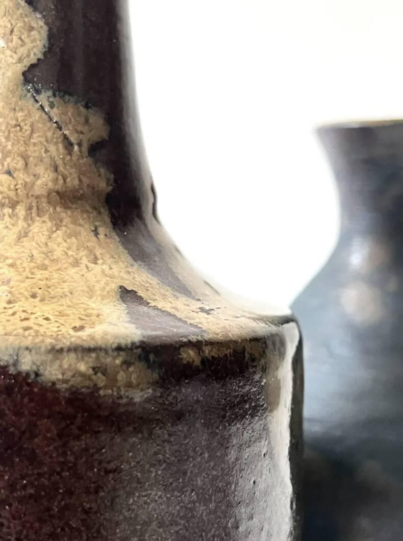 Céramique - Vase soliflore en grès émaillé, France vers 1970