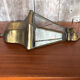 Old brass wall lamp + glass + vintage mirror back