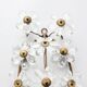 Set of 2 Banci Firenze wall sconces, brass / crystal glass 1950s, Italy.