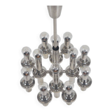 Modernist chandelier in chrome attributed to Gaetano Sciolari, 1970s