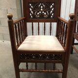 2 armchairs old Gothic style