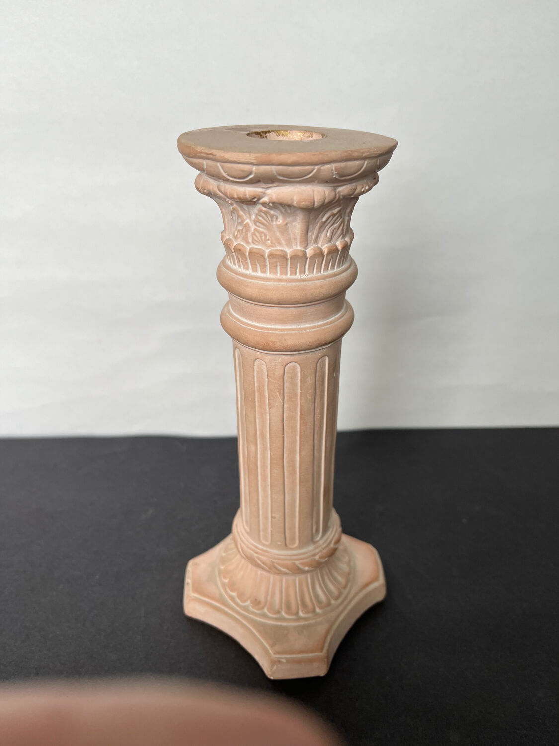 Antique style ceramic candle holder