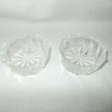 Salière and pepper in chiseled glass