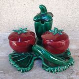 Vintage ceramic service salt pepper mustard 1950s 1960s