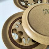 6 dessert plates in stoneware Atelier d’Art Lorraine Sarreguemines