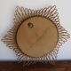 Old rattan star witch mirror vintage design 50s 60s