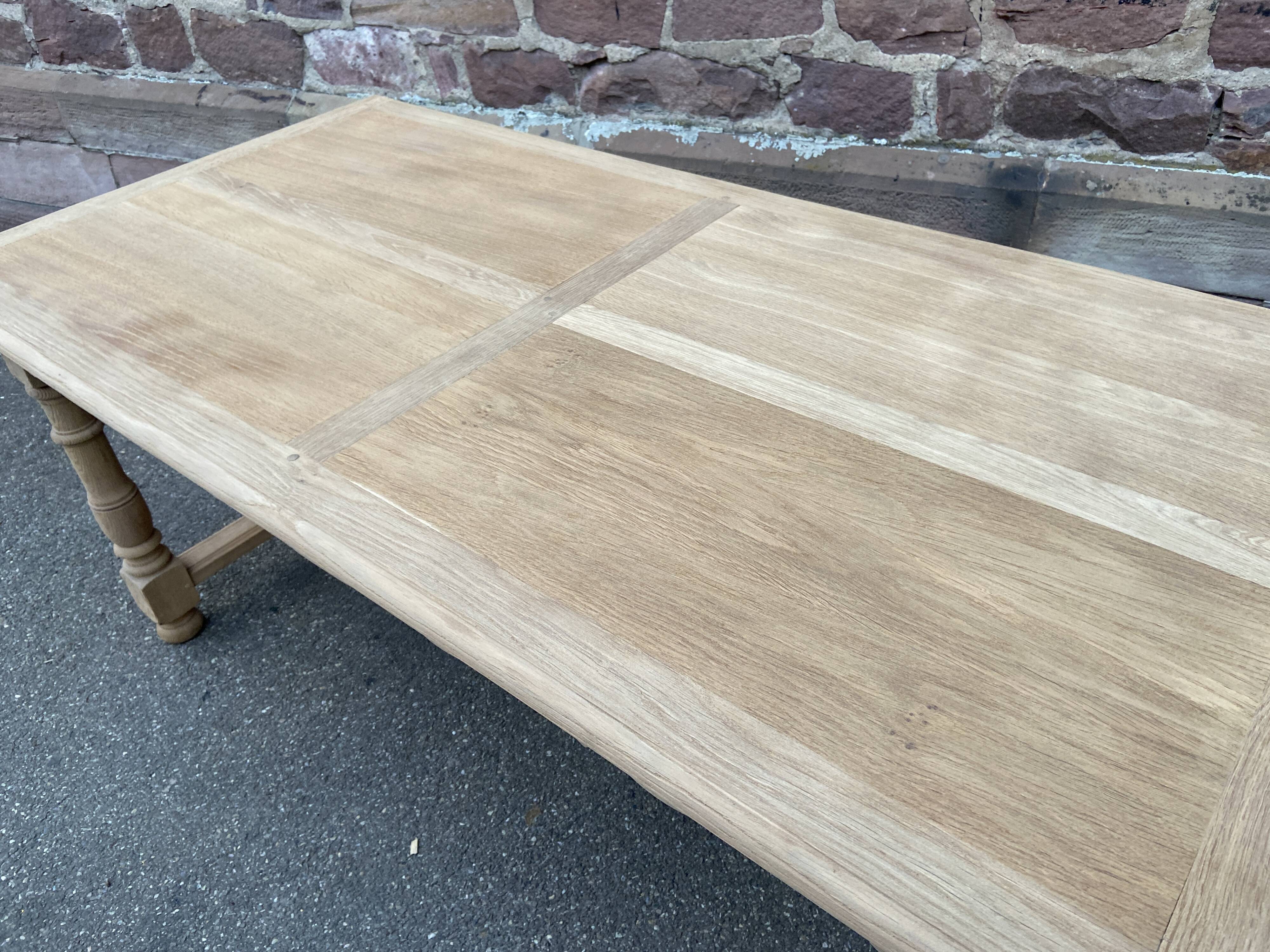 Farmhouse table natural raw oak 50s