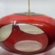 Massive Belgium red plexiglass UFO Space Age pendant light, 1970
