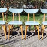 Set of 4 Luterma banana model bistro chairs from the 1960s.