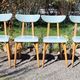 Set of 4 Luterma banana model bistro chairs from the 1960s.