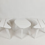 Trois tables basses de jardin par Huguonnet