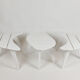 Three garden coffee tables by Huguonnet